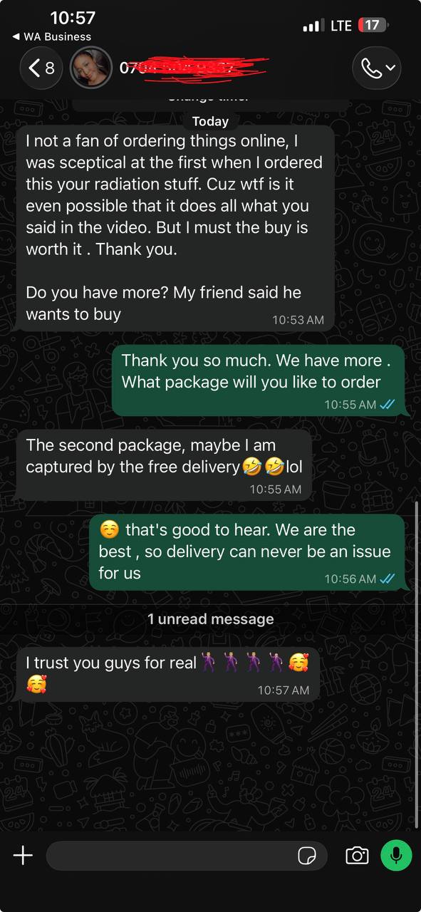 Customer review screenshot